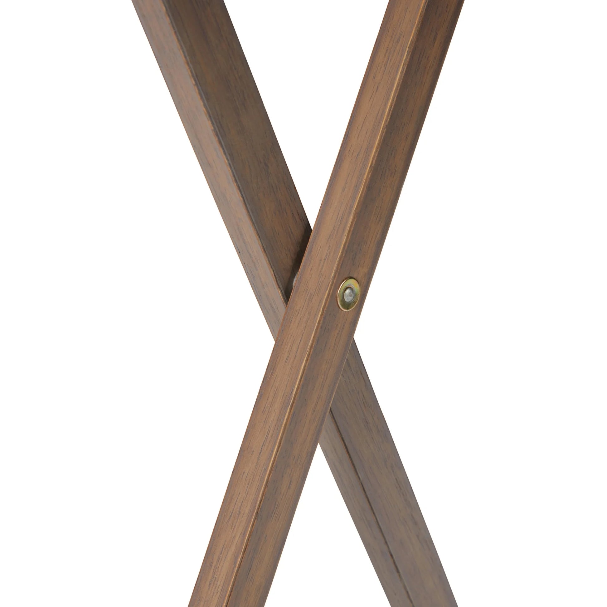 (2 Pack)  XL Oversized Rubberwood Folding TV Tray Table, Rustic Gray