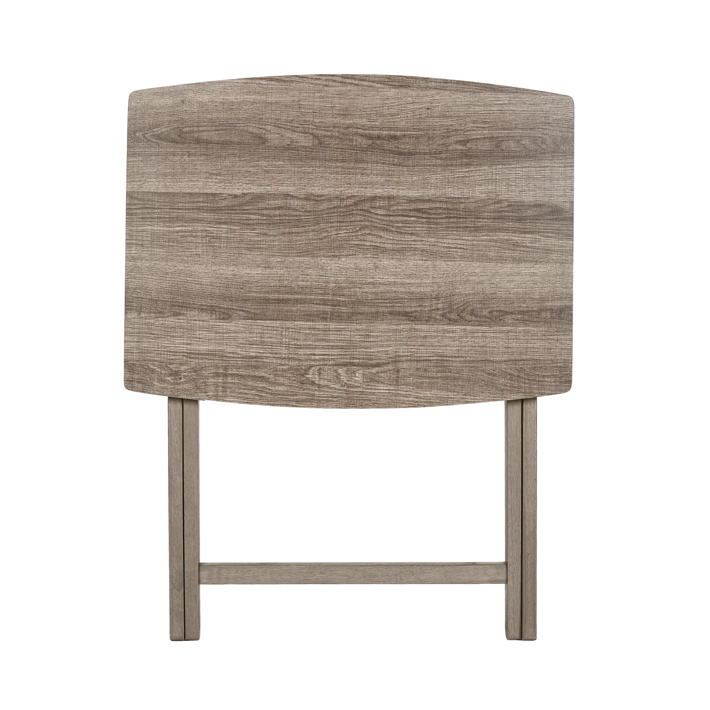(2 Pack)  XL Oversized Rubberwood Folding TV Tray Table, Rustic Gray