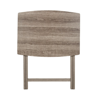 (2 Pack)  XL Oversized Rubberwood Folding TV Tray Table, Rustic Gray