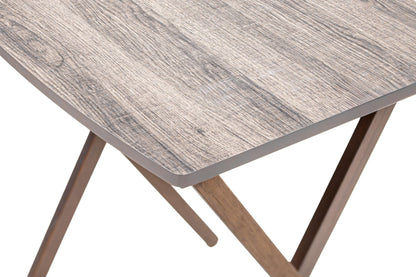 (2 Pack)  XL Oversized Rubberwood Folding TV Tray Table, Rustic Gray